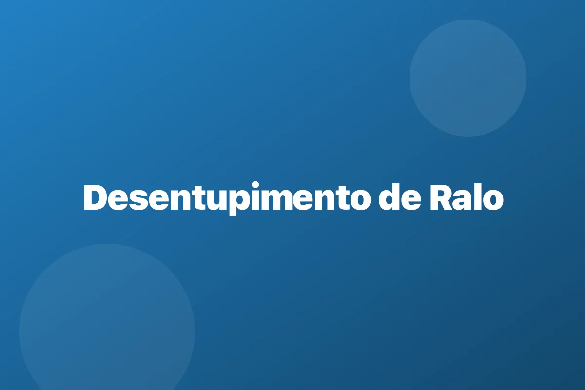 Desentupimento de ralo em Belford Roxo – escoamento garantido